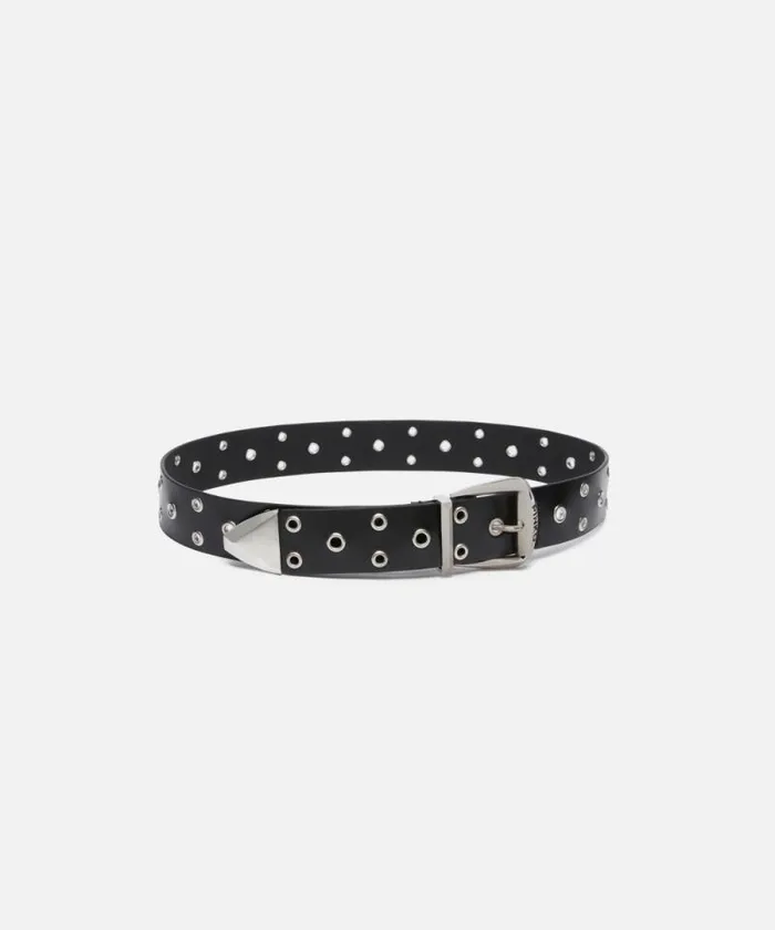 Women Belts Pinko Leather Belt With Eyelets 4cm Limo Blackshiny Nickel Women Belts Pinko Leather Belt With Eyelets 4cm Limo Blackshiny Nickel