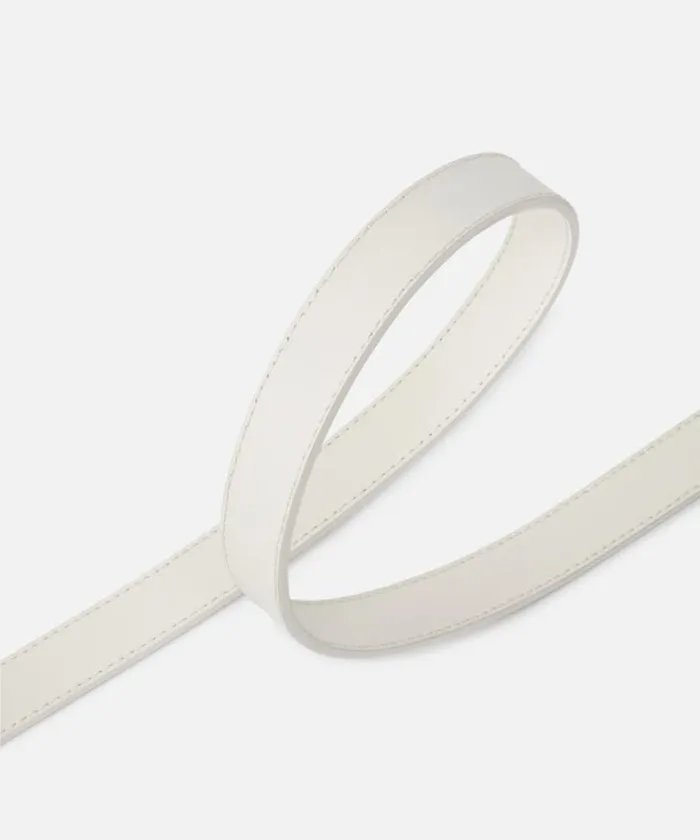 Women Belts Pinko Love Birds Thin Leather Belt 2cm Whitewhiteold Silver Women Belts Pinko Love Birds Thin Leather Belt 2cm Whitewhiteold Silver