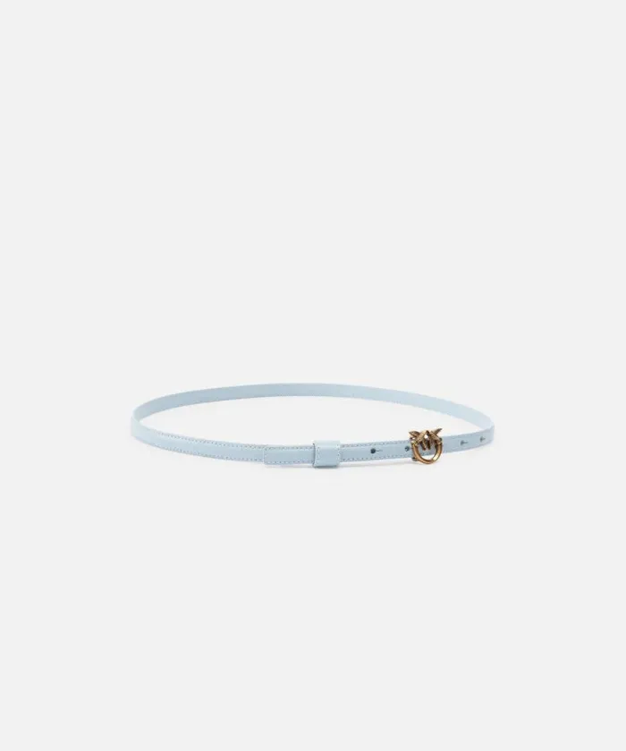 Women Belts Pinko Thin Belt With Love Birds Buckle 1cm Lightblueantique Gold Women Belts Pinko Thin Belt With Love Birds Buckle 1cm Lightblueantique Gold