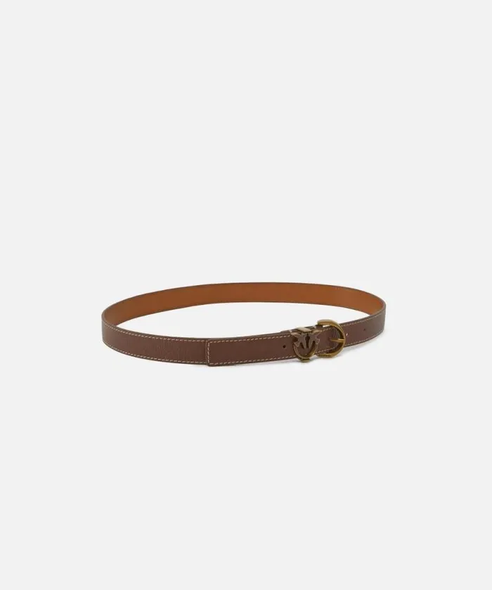 Women Belts Pinko Tumbled Leather Belt With Love Birds Detail 25 Cm Tanantiquegold Women Belts Pinko Tumbled Leather Belt With Love Birds Detail 25 Cm Tanantiquegold