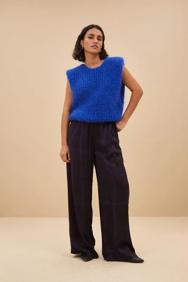 Women Benji Square Pants Square Print Bybar Trousers