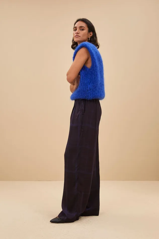 Women Benji Square Pants Square Print Bybar Trousers Women Benji Square Pants Square Print Bybar Trousers