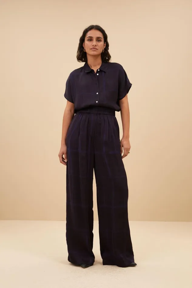 Women Benji Square Pants Square Print Bybar Trousers Women Benji Square Pants Square Print Bybar Trousers