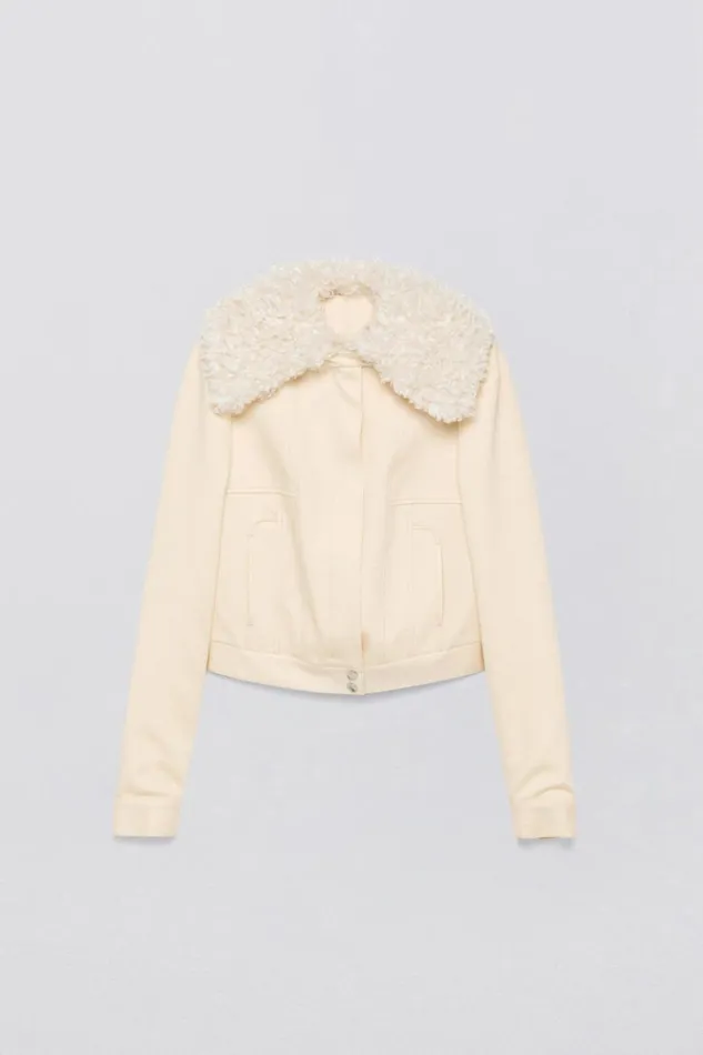 Women Bernadette Jacket Eggshell Jonathan Simkhai Jackets and Coats