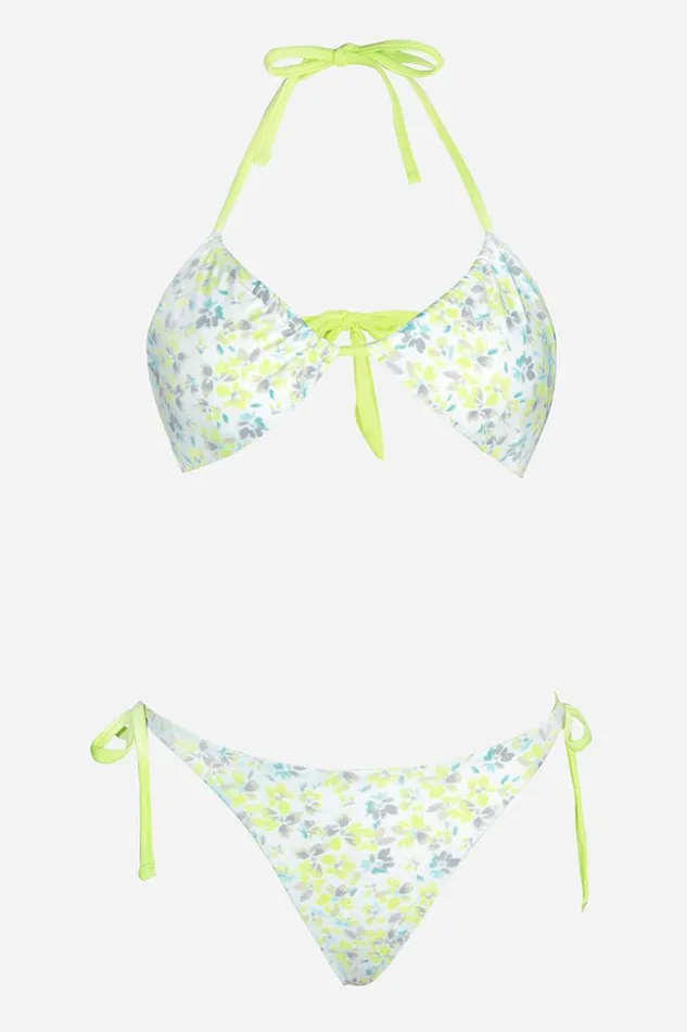 Women Bikini Sets Cupshe Itsy Ditsy Reversible Bandeau And Extra Cheeky Hipster Set Multicolor