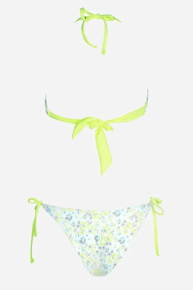 Women Bikini Sets Cupshe Itsy Ditsy Reversible Bandeau And Extra Cheeky Hipster Set Multicolor