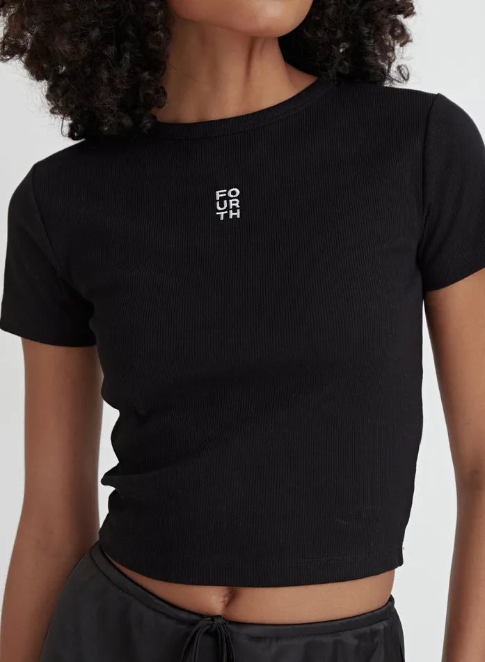 Women Black Baby Tee 8211 Dayna 4th and Reckless Tops