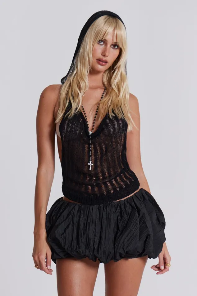 Women Black Mini Balloon Skirt Jaded London Mini Skirts
