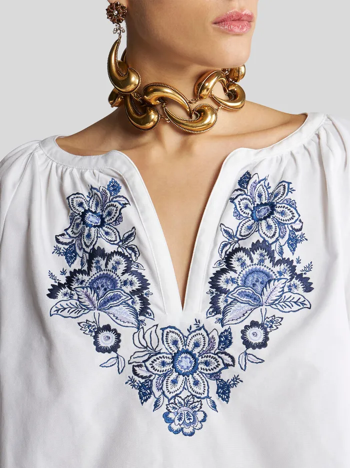 Women Blouse With Embroidery Etro Shirts And Blouses