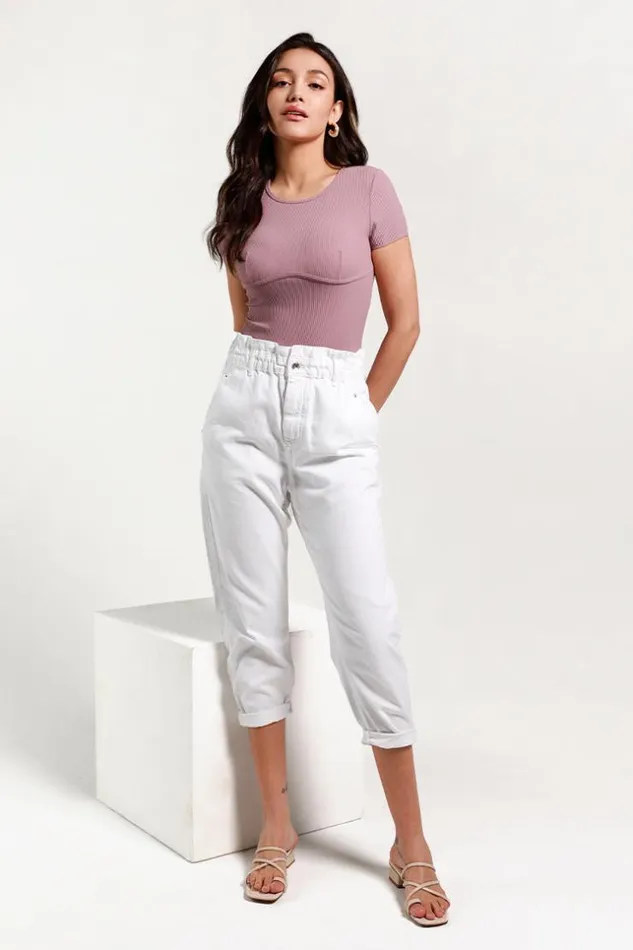 Women Bodysuits Cupshe Angelica Round Neck Short Sleeve Cheeky Bodysuit Dust Pink Women Bodysuits Cupshe Angelica Round Neck Short Sleeve Cheeky Bodysuit Dust Pink