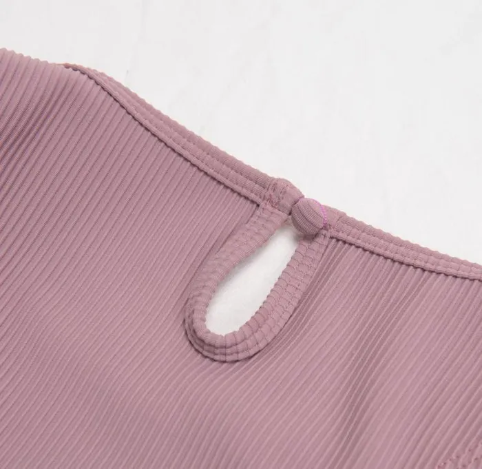 Women Bodysuits Cupshe Angelica Round Neck Short Sleeve Cheeky Bodysuit Dust Pink