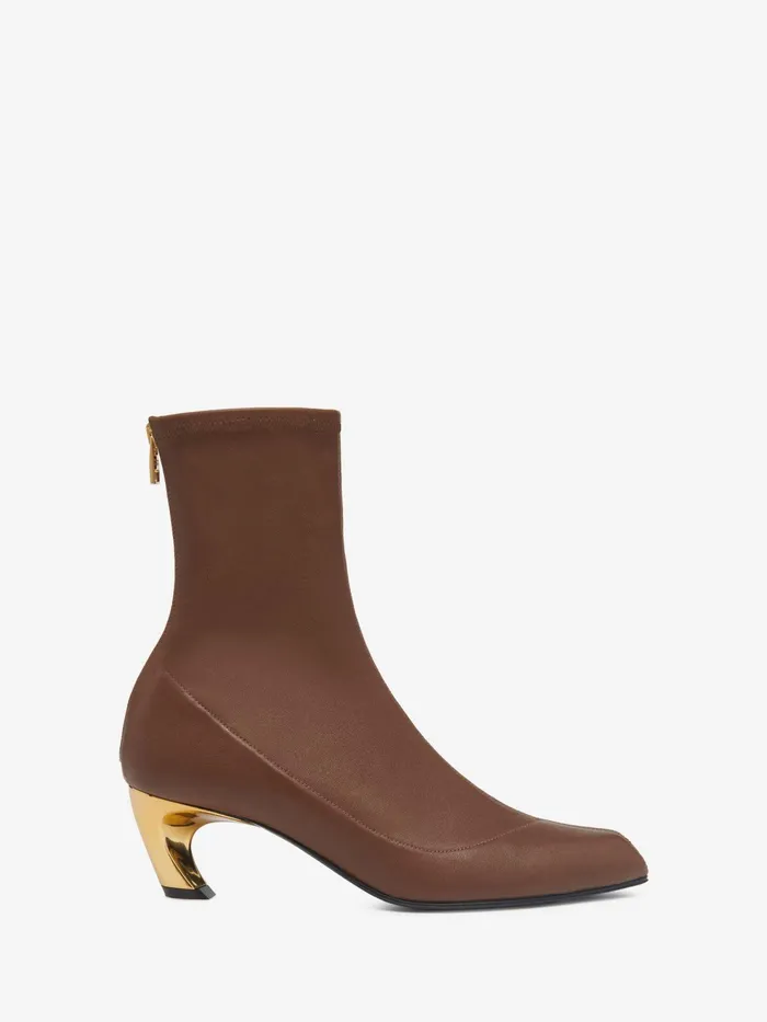 Women Boots Alexander McQueen Armadillo Ankle Boot Walnutgold