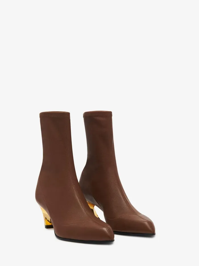 Women Boots Alexander McQueen Armadillo Ankle Boot Walnutgold