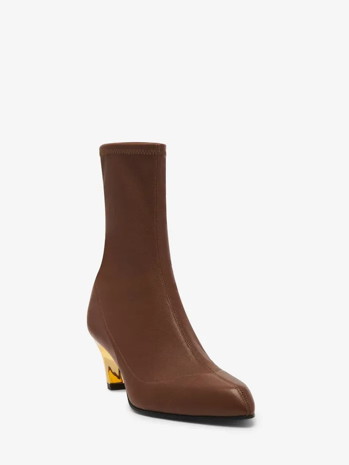 Women Boots Alexander McQueen Armadillo Ankle Boot Walnutgold