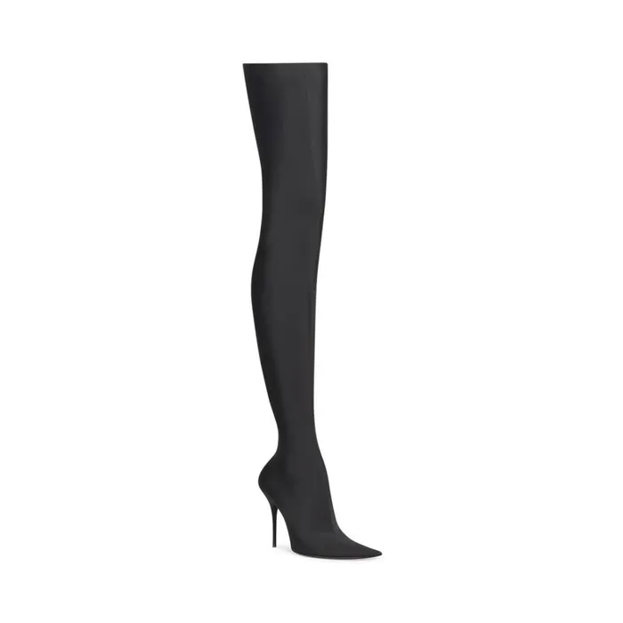 Women Boots and Ankle Boots Balenciaga Knife 110mm Overtheknee Boot In Black