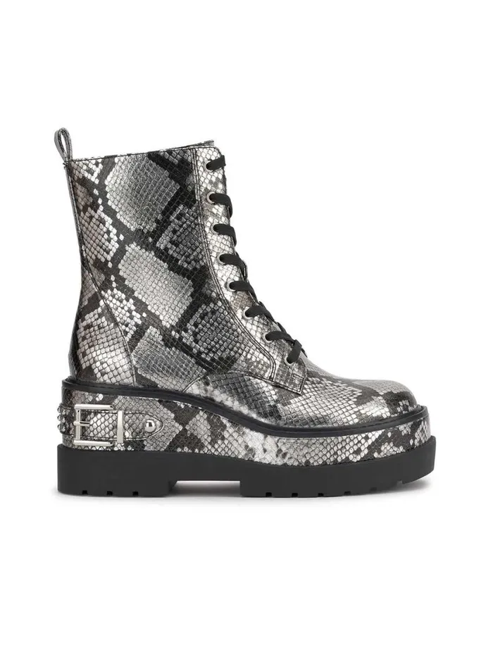 Women Boots and Booties Jessica Simpson Imelda Combat Boot In Chrome Snake