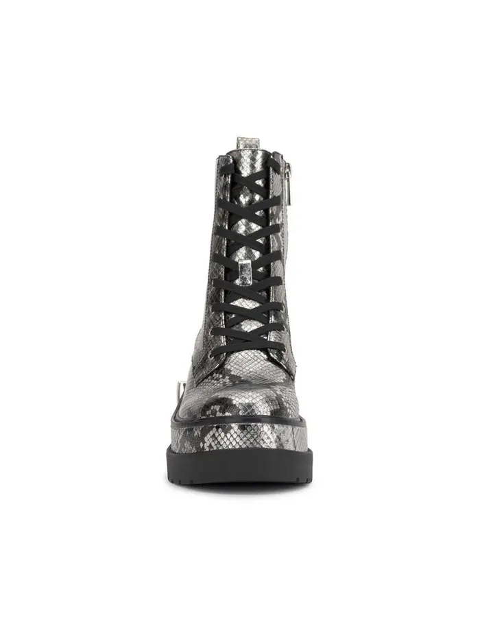 Women Boots and Booties Jessica Simpson Imelda Combat Boot In Chrome Snake
