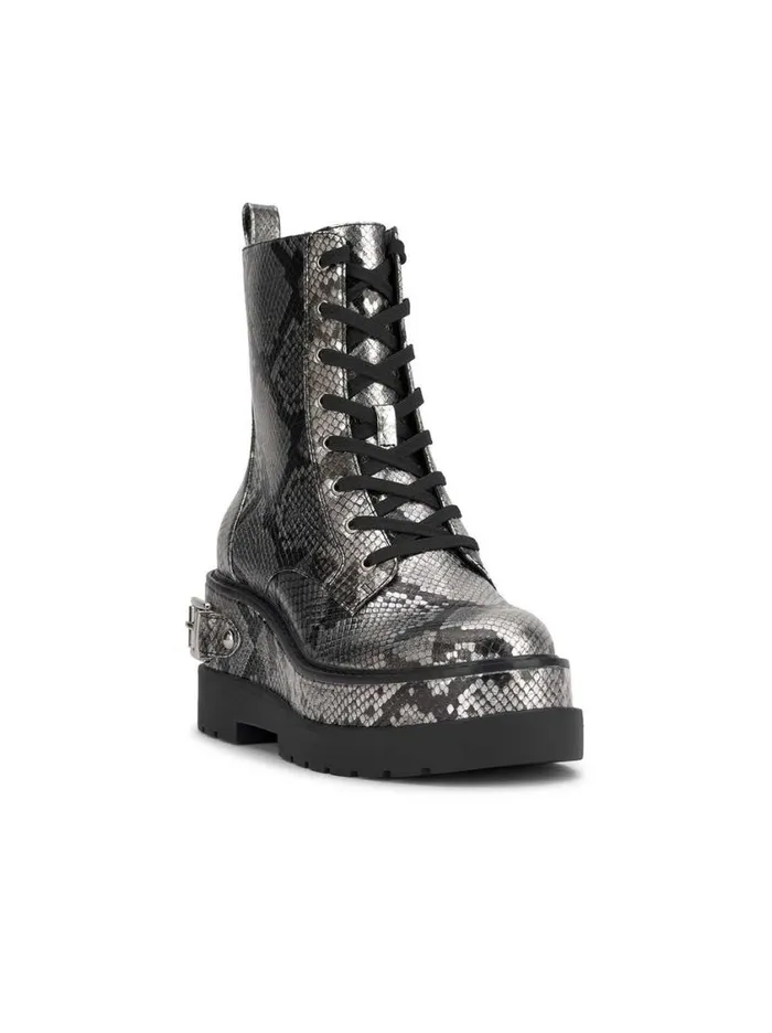 Women Boots and Booties Jessica Simpson Imelda Combat Boot In Chrome Snake