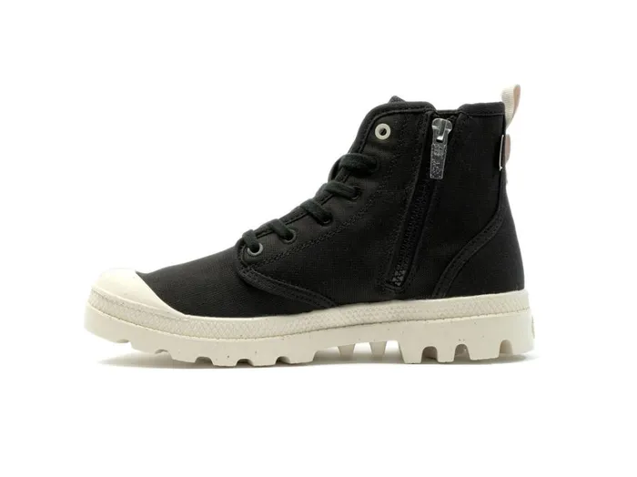 Women Boots PALLADIUM PAMPA HI ZIP ORGANIC Black Women Boots PALLADIUM PAMPA HI ZIP ORGANIC Black