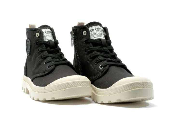 Women Boots PALLADIUM PAMPA HI ZIP ORGANIC Black Women Boots PALLADIUM PAMPA HI ZIP ORGANIC Black