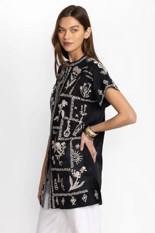 Women BOTANIQUE DOLMAN SWING TUNIC Black Johnny Was Tops Women BOTANIQUE DOLMAN SWING TUNIC Black Johnny Was Tops