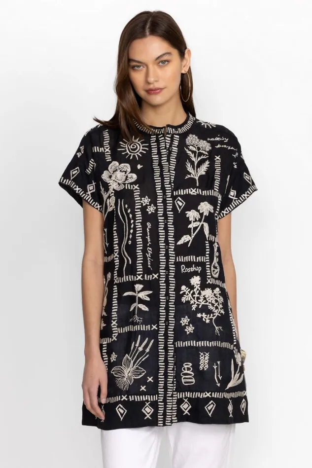 Women BOTANIQUE DOLMAN SWING TUNIC Black Johnny Was Tops Women BOTANIQUE DOLMAN SWING TUNIC Black Johnny Was Tops