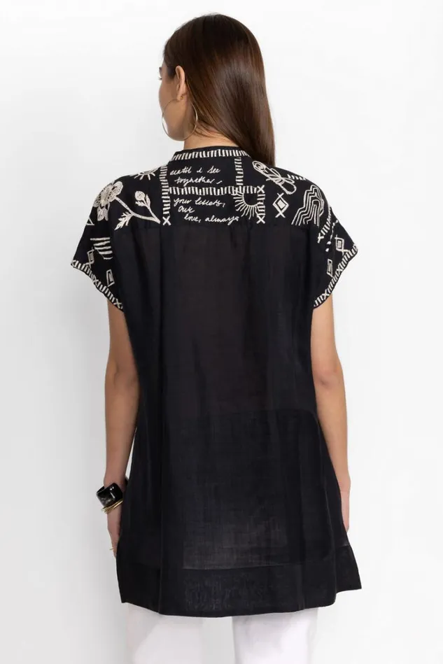Women BOTANIQUE DOLMAN SWING TUNIC Black Johnny Was Tops Women BOTANIQUE DOLMAN SWING TUNIC Black Johnny Was Tops