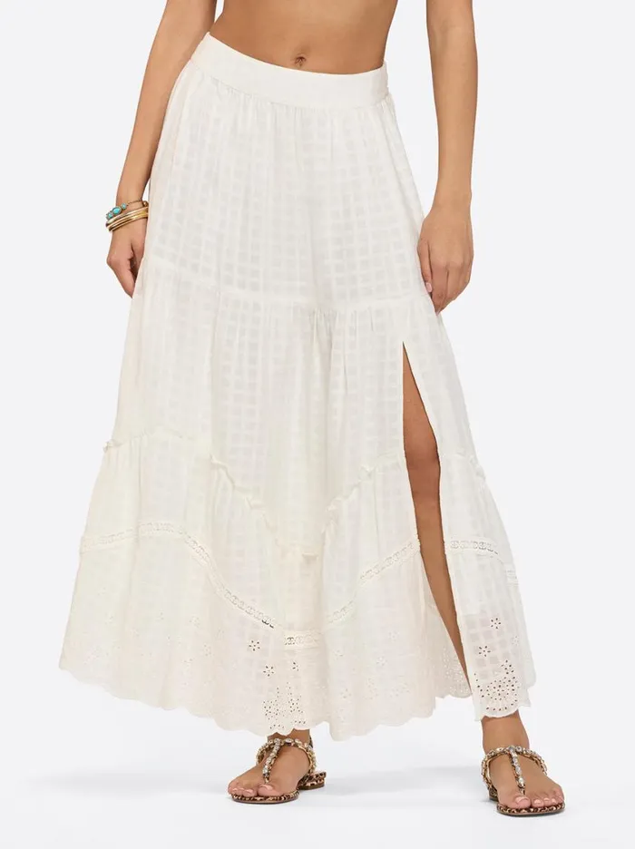 Women Bottoms Jessica Simpson Paula Maxi Skirt In Gardenia