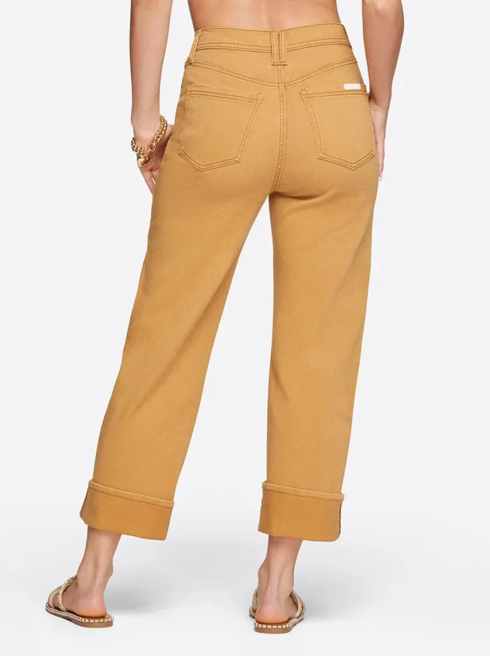 Women Bottoms Jessica Simpson Straight Cargo Ankle In Bone Brown