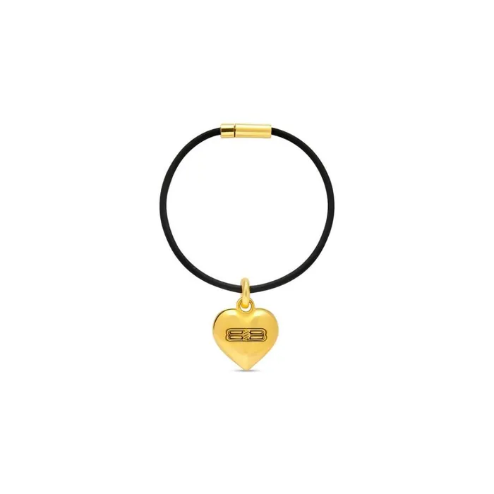 Women Bracelets and Rings Balenciaga Bb Icon Heart Bracelet In Gold