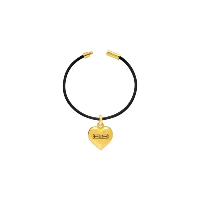Women Bracelets and Rings Balenciaga Bb Icon Heart Bracelet In Gold