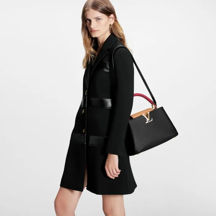 Women Capucines Bag Louis Vuitton Louis Vuitton M20704 Capucines MM Noir Rubis 8211 Louis Vuitton Handbag Store