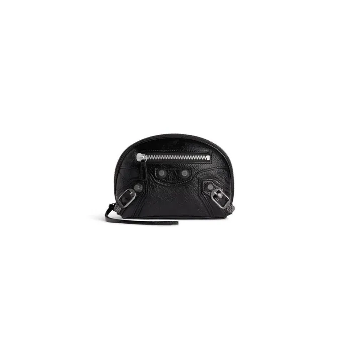 Women Clutches and Pouches Balenciaga Le Cagole Xs Cosmetic Pouch In Black
