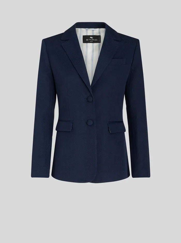 Women Cotton Jacket With Striped Lining Etro Jackets