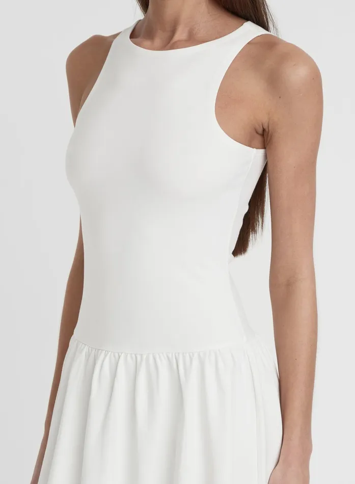 Women Cream Jersey Drop Waist Dress Shannon 4th and Reckless Dresses