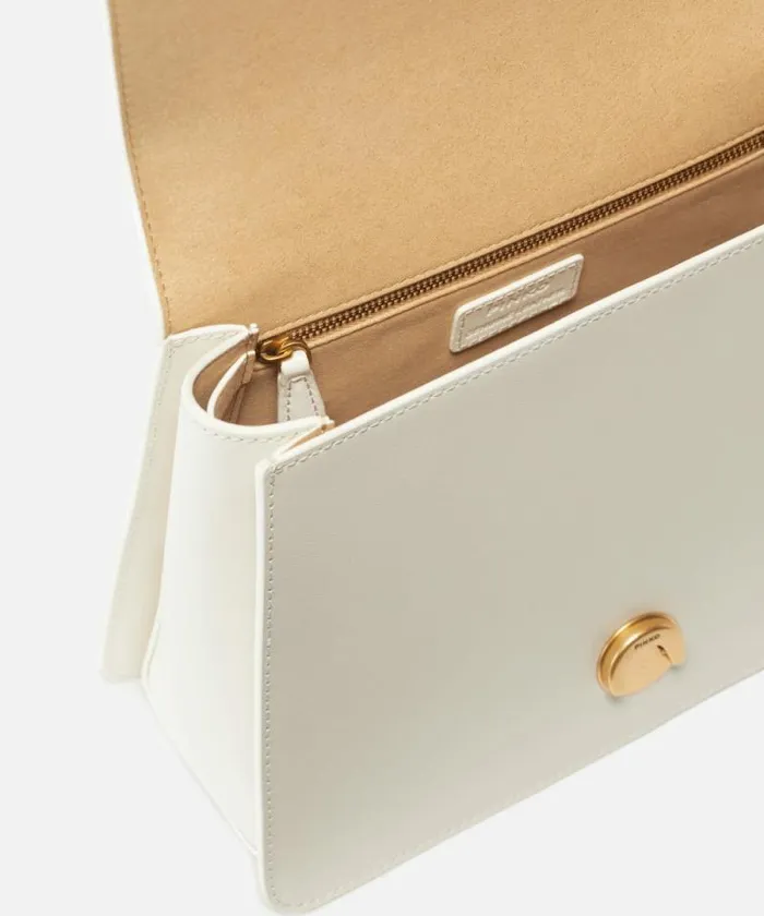 Women Crossbody Bags Pinko Classic Love Bag One Top Handle Light Simply Whitewhiteantique Gold Women Crossbody Bags Pinko Classic Love Bag One Top Handle Light Simply Whitewhiteantique Gold