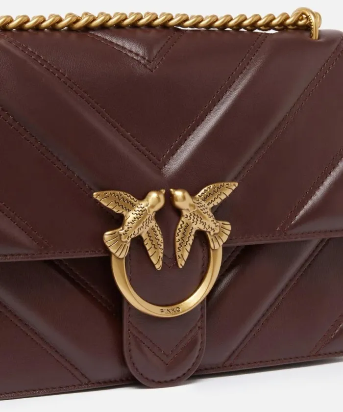 Women Crossbody Bags Pinko Love Bag Quilted Crossbody Bag With Chevron Motif And Logo Catawba Grapeantiquegold Women Crossbody Bags Pinko Love Bag Quilted Crossbody Bag With Chevron Motif And Logo Catawba Grapeantiquegold