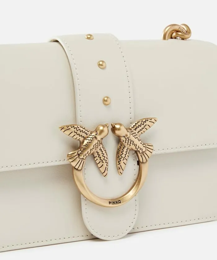 Women Crossbody Bags Pinko Mini Love Bag One Simply Whitewhiteantique Gold Women Crossbody Bags Pinko Mini Love Bag One Simply Whitewhiteantique Gold