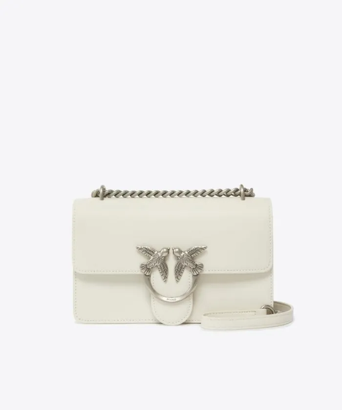 Women Crossbody Bags Pinko Mini Love Bag One Simply Whitewhiteold Silver