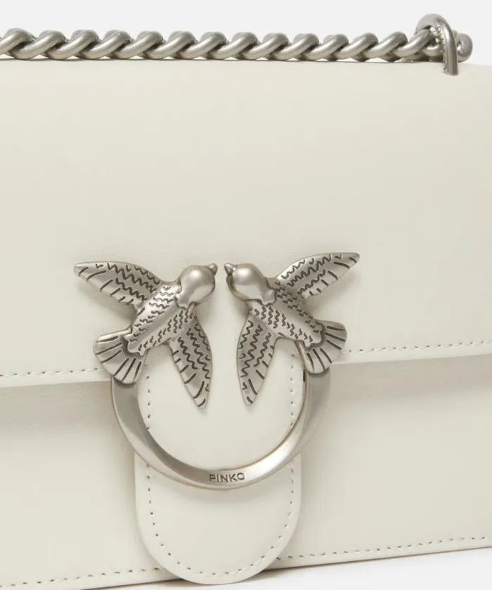 Women Crossbody Bags Pinko Mini Love Bag One Simply Whitewhiteold Silver Women Crossbody Bags Pinko Mini Love Bag One Simply Whitewhiteold Silver