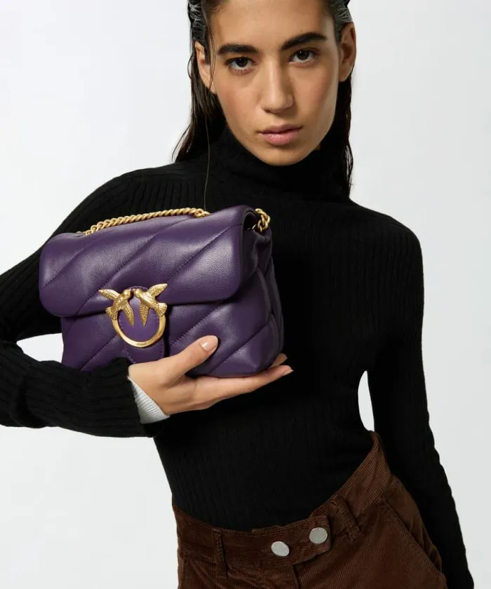 Women Crossbody Bags Pinko Mini Love Bag Puff Maxi Quilt Kashmir Purpleantiquegold Women Crossbody Bags Pinko Mini Love Bag Puff Maxi Quilt Kashmir Purpleantiquegold