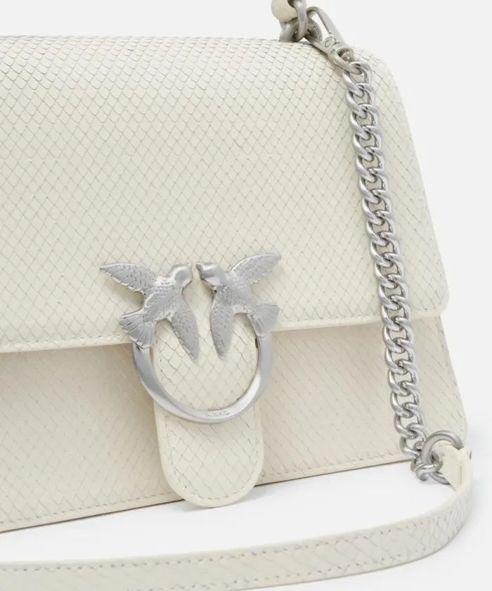 Women Crossbody Bags Pinko Pythonprint Love Bag Handbag Silk Whitebrushed Silver Women Crossbody Bags Pinko Pythonprint Love Bag Handbag Silk Whitebrushed Silver