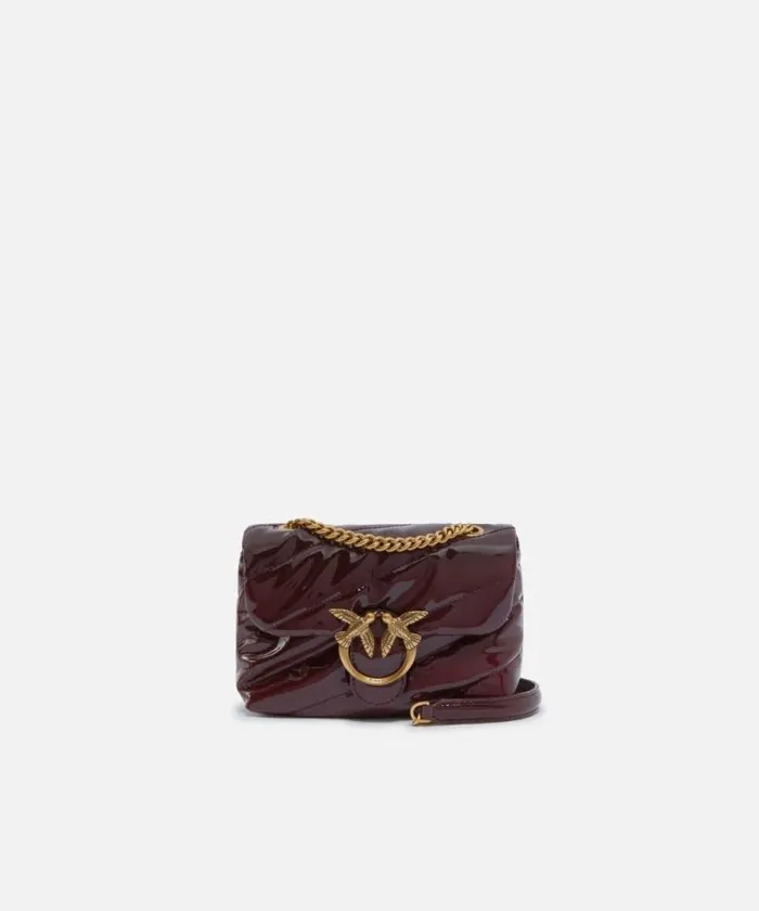 Women Crossbody Bags Pinko Small Patent Baby Love Bag Puff Crossbody Bag Choc Bitterantiquegold Women Crossbody Bags Pinko Small Patent Baby Love Bag Puff Crossbody Bag Choc Bitterantiquegold