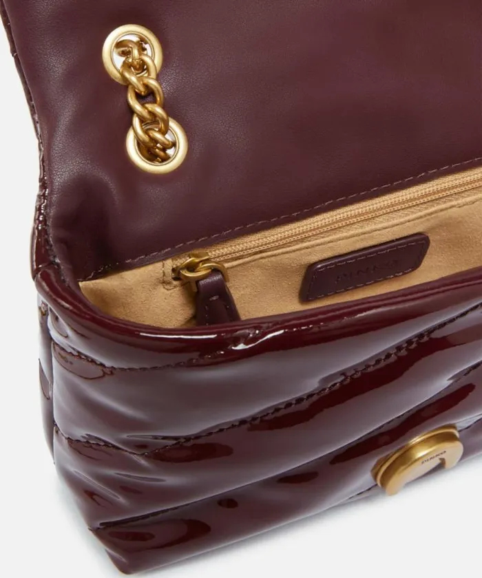 Women Crossbody Bags Pinko Small Patent Baby Love Bag Puff Crossbody Bag Choc Bitterantiquegold Women Crossbody Bags Pinko Small Patent Baby Love Bag Puff Crossbody Bag Choc Bitterantiquegold