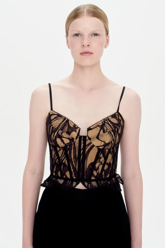 Women Dalila Bustier Black Jonathan Simkhai Tops and Bodysuits