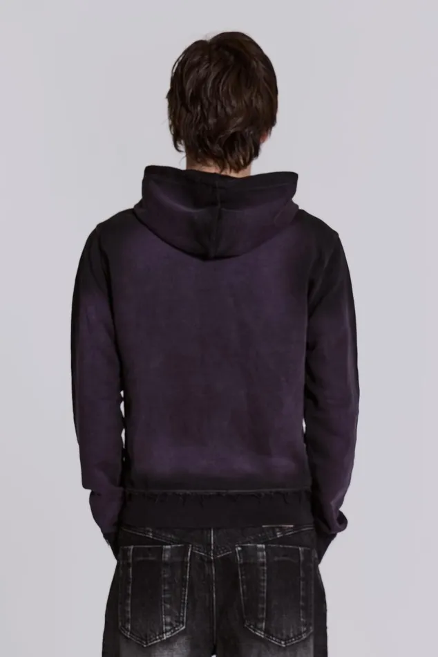 Women Deep Purple Fade Mini Monster Hoodie Jaded London Hoodies and Sweatshirts