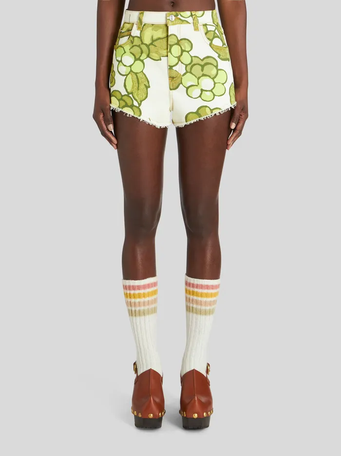 Women Denim Shorts Etro Trousers