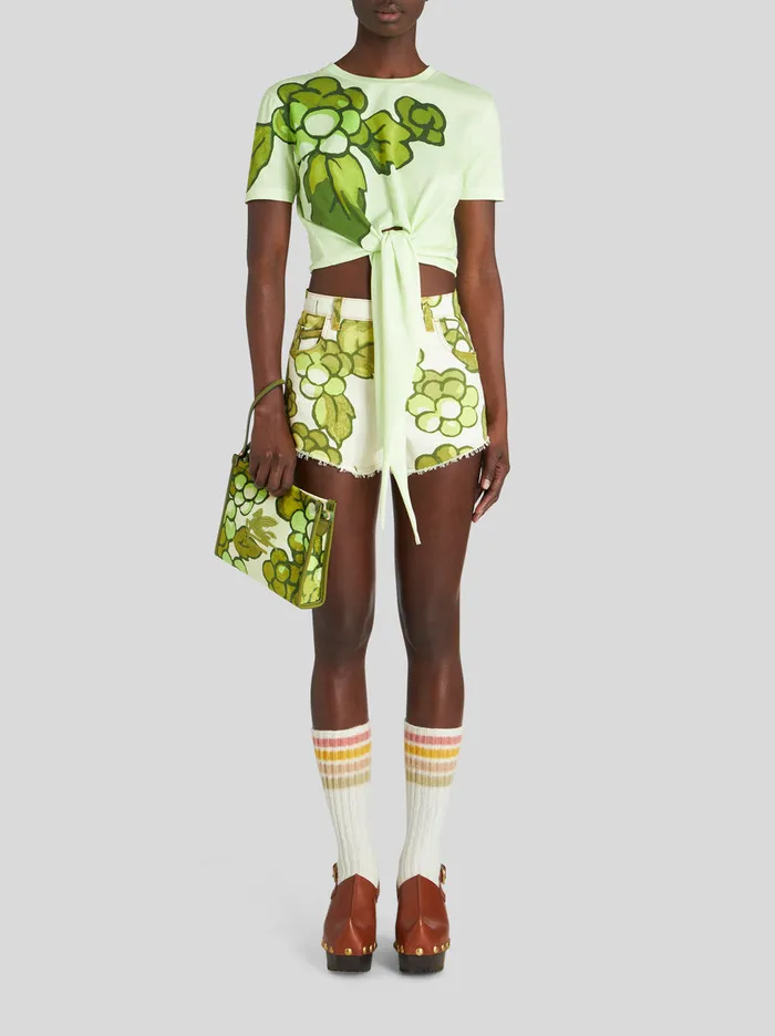 Women Denim Shorts Etro Trousers