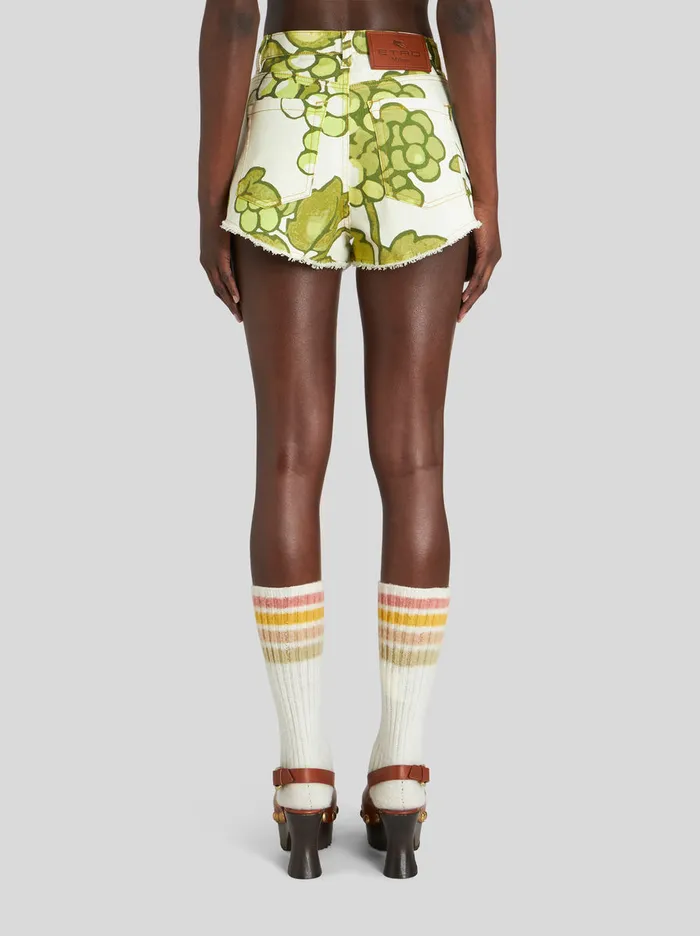 Women Denim Shorts Etro Trousers