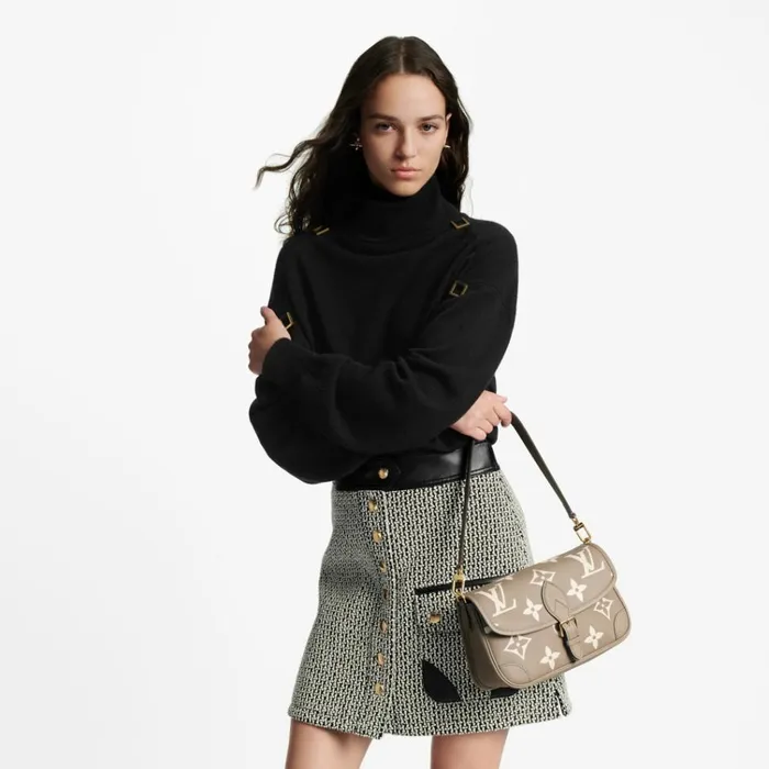 Women Diane Bag Louis Vuitton Louis Vuitton M46583 Diane Tourterelle BeigeCream 8211 Louis Vuitton Handbag Store